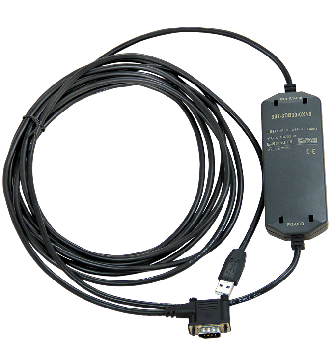國產(chǎn)兼容西門子S7-200/300系列PLC，西門子PLC編程電纜型號為：6ES7 901-3DB30-0XA0